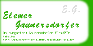 elemer gaunersdorfer business card